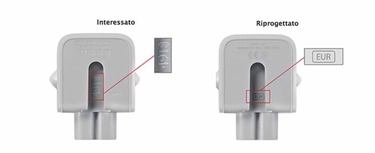 riconoscere gli adattatori per alimentatori Apple difettosi