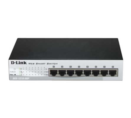 Switch 8 porte PoE Smart Managed D-Link